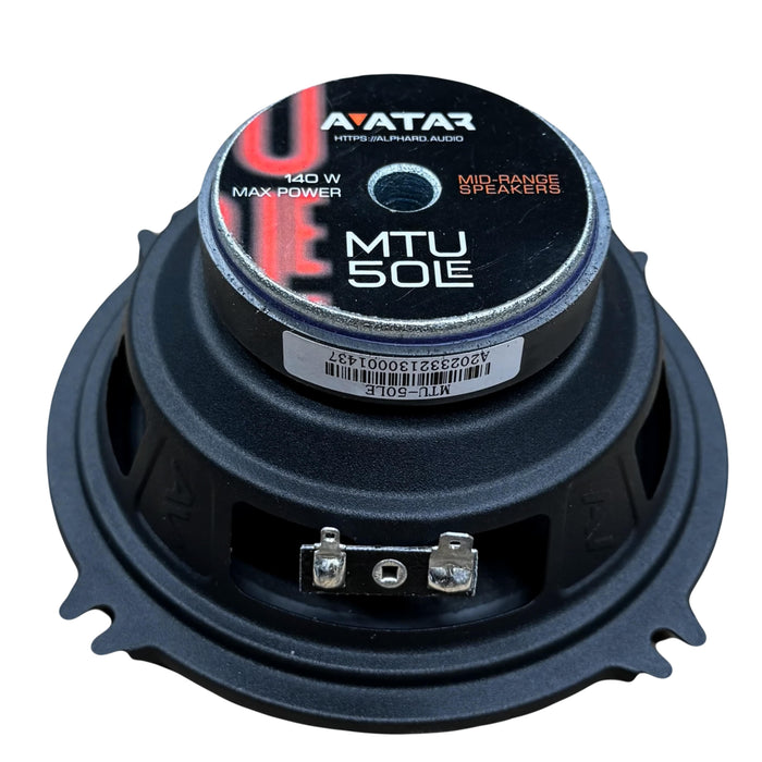 Avatar Car Audio 5.2" 4 Ohm 140W Peak/70W RMS Mid-Range Speakers Pair MTU-50LE