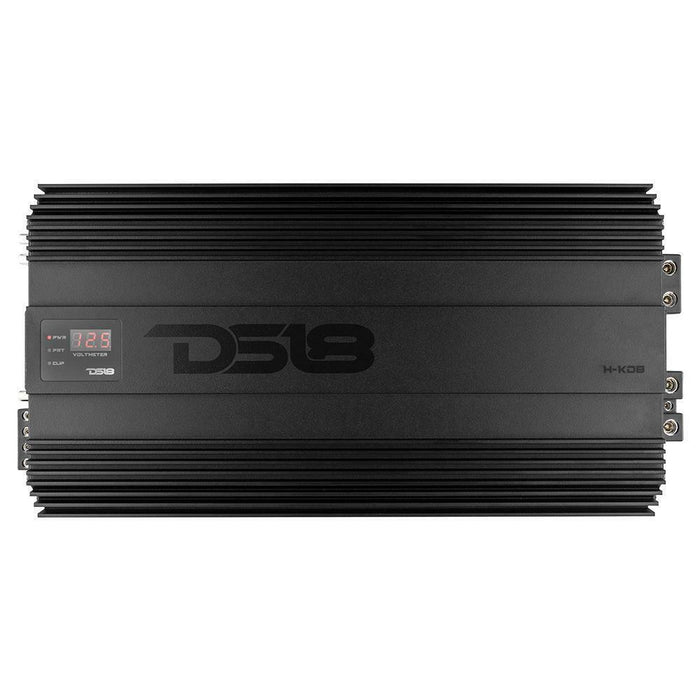 DS18 H-KO8 Hooligan Monoblock 8000W Amplifier w/ Voltmeter and Clip Indicator