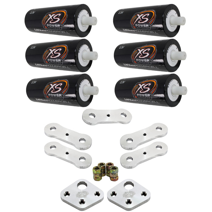XS Power 6 Pack DIY Kit 35AH Lithium Cell Bank 2.3v w/ XS Power Dog Bones (LTO)