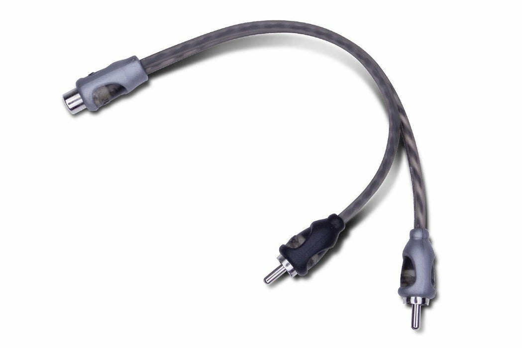 Rockford Fosgate RFIY-1 1 Female to 2 Male Y-Adapter Signal RCA Cable