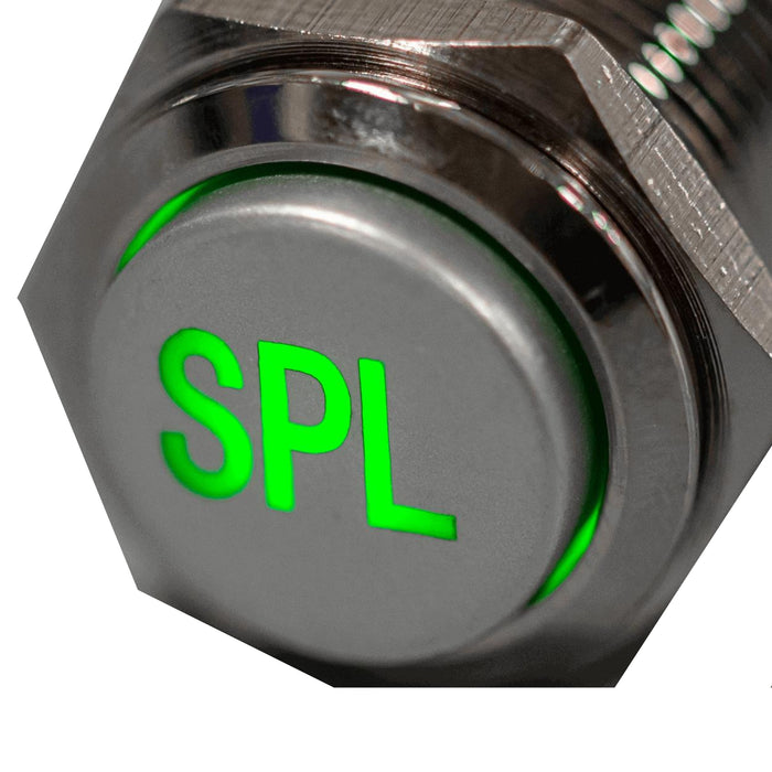 Sparked Innovations Aluminum Latching Plain SPL Pushbutton Switch w LED SPDT
