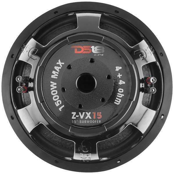 DS18 Z-VX15 15" Subwoofer Dual 4Ohm 1500W Car Audio Bass Speaker