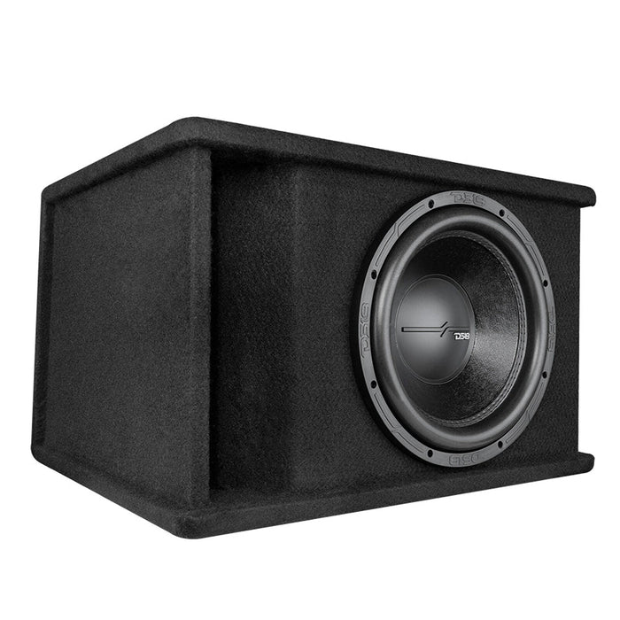 DS18 12" Subwoofer Ported Box w/ 1 CH Amp & 4 GA Amp Kit Car Audio Bass Package