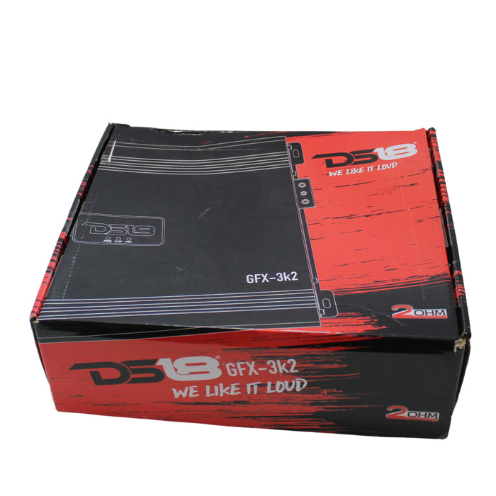 DS18 GFX Series Monoblock 3000 Watt 2 Ohm Class D Full range Amplifier OPEN BOX