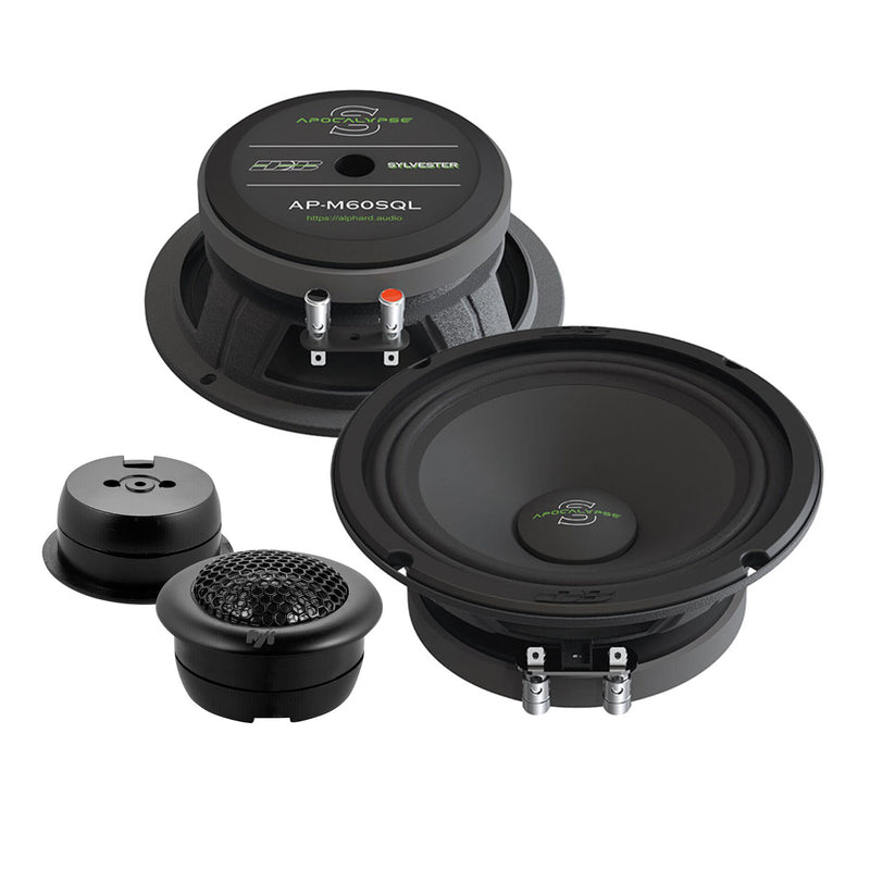 Pair of Deaf Bonce 6.5 Midrange Speakers 600W 4 Ohm w/ 1" Black Tweeters 100W