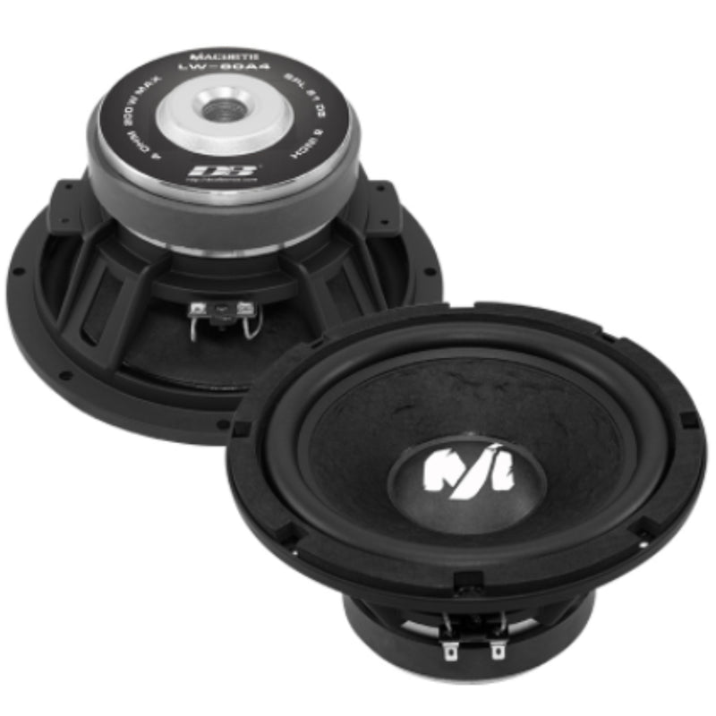 8" 100W RMS 4-Ohm SVC Mid-Bass Speaker Pair Deaf Bonce MACHETE Series LW-80A4