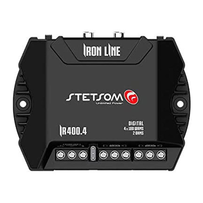 STETSOM IR400.4 2 ohms Iron Line Car Audio 400W Compact Amplifier 4 channel - Big Jeff Online Inc