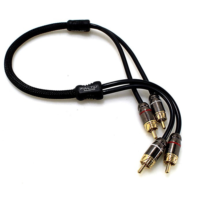 Full Tilt Audio 2 Channel HQ 1.5 Foot Gold Tip RCA Cable  FT-RCA1.5-HQ