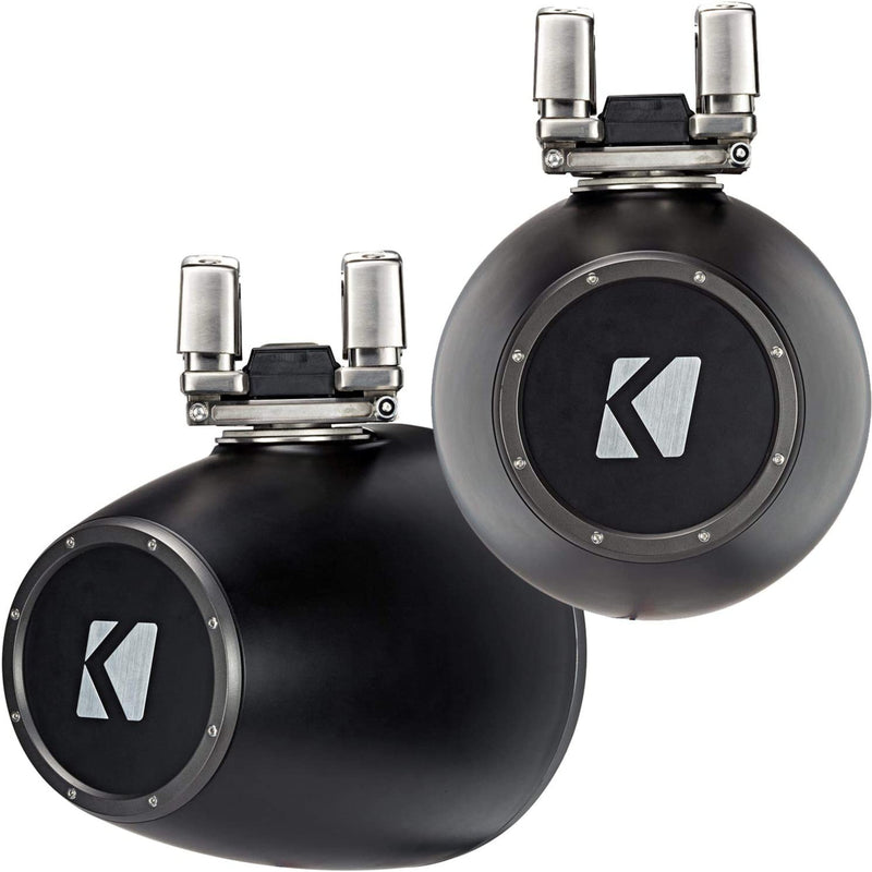 Kicker 11" 600W 4Ohm HLCD Horn-Loaded Marine Tower Speakers Black 44KMTC114