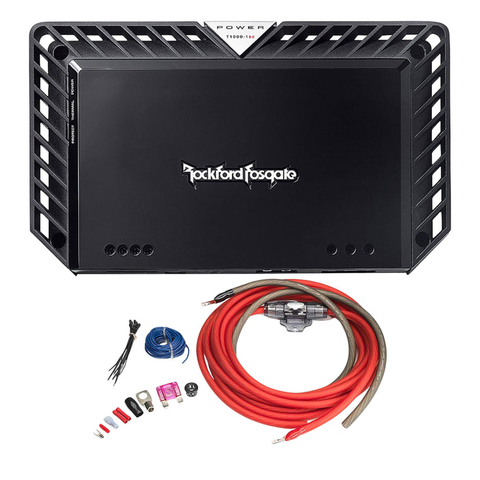 Rockford Fosgate Monoblock 1000 W Class BD Constant Power Amplifier +Install Kit