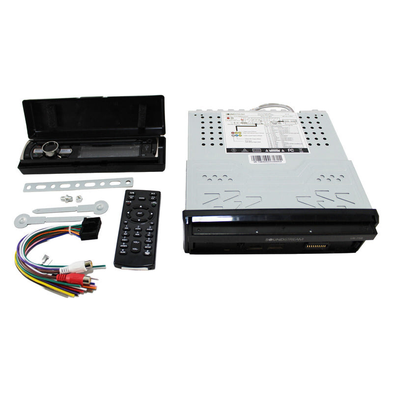 Soundstream 1-DIN Flip Up 7" LCD Bluetooth/CD/DVD Radio w/10 Band EQ VR-75B