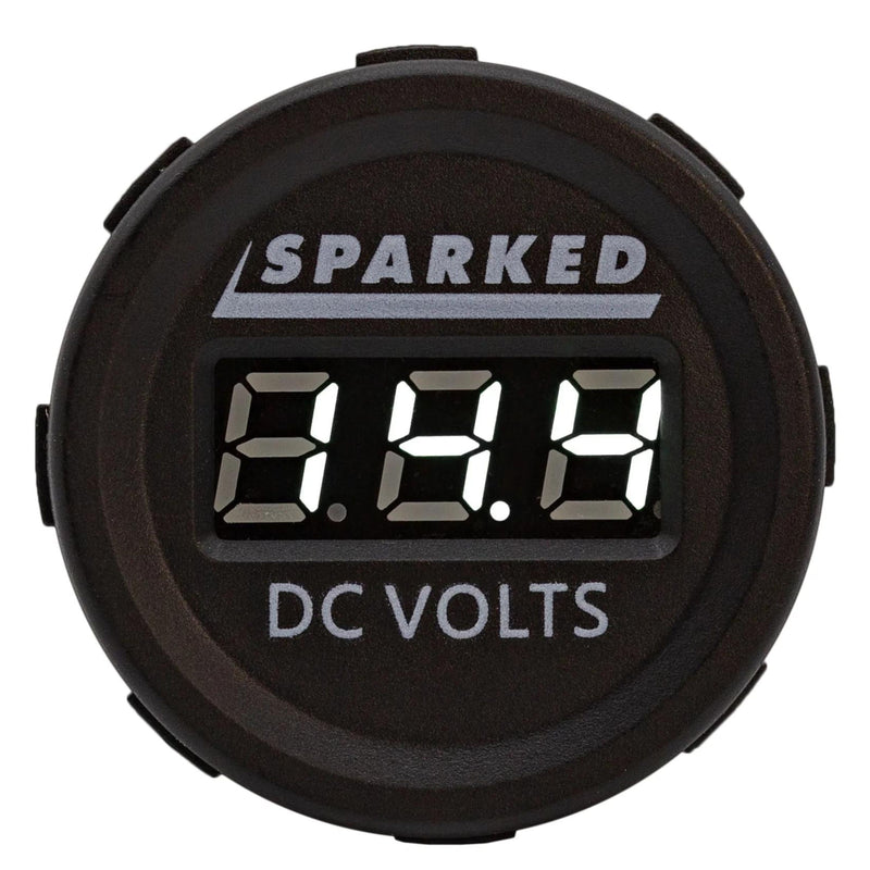 Sparked Innovations Single Display 12V DC Voltmeter Battery Voltage Monitor