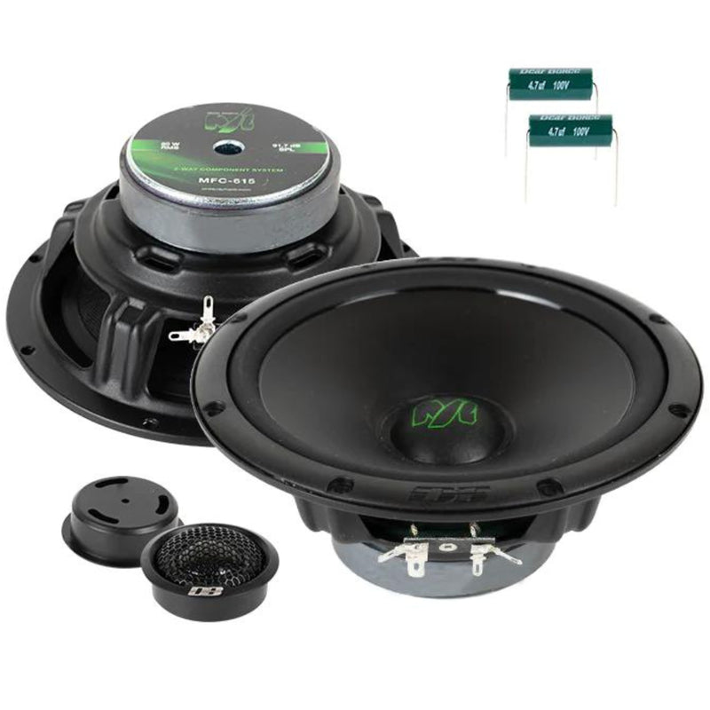 Deaf Bonce 6.5" 80W RMS 4-Ohm Speaker Component Set W/ Tweeters / MFC-615