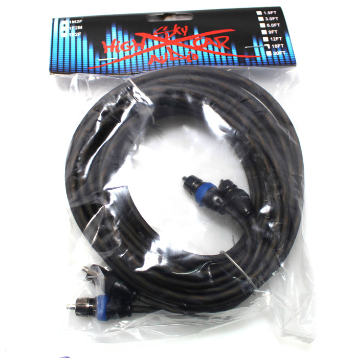 Sky High Car Audio 4 GA OFC Amplifier Wiring Kit Blue Power Black Ground