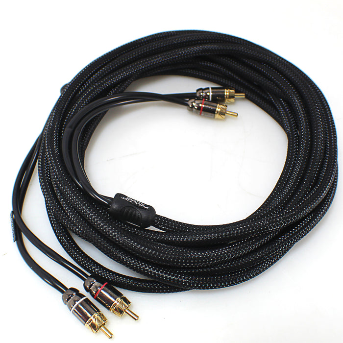 Full Tilt RCA HQ Series Car Audio 16 Foot Gold Plated Color Coded Cable