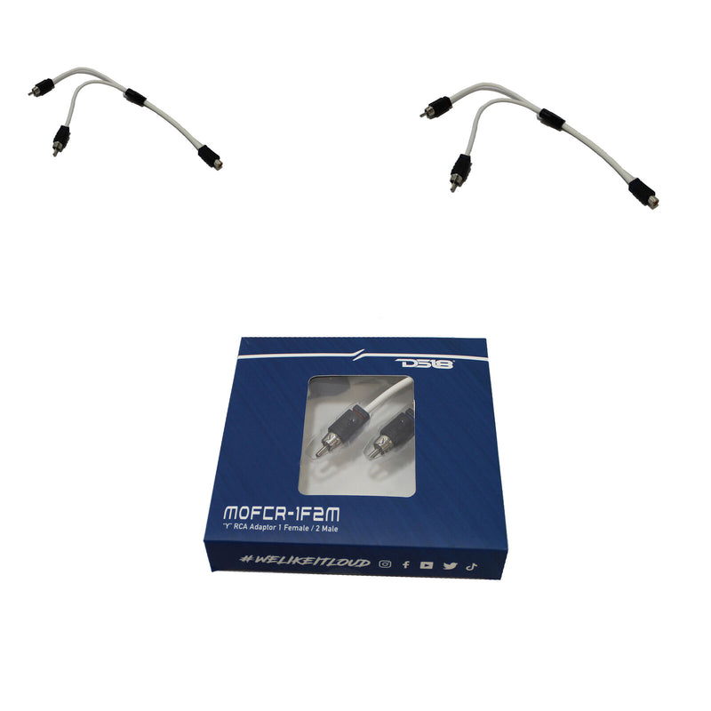 2x DS18 "Y" RCA Adaptor 1 Female / 2 Male Marine Tinned OFC With Noise Reduction