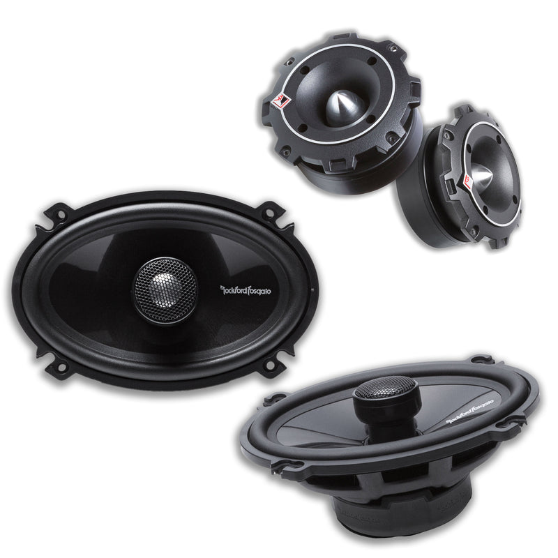 Rockford Fosgate 4x6 Fullrange Speakers 180W 4 Ohm 2 Way & 1 Tweeters 200W