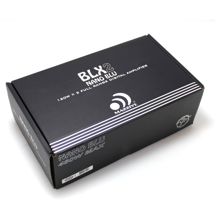 Massive Car Audio 2 Channel Full Range Amplifier 480 Watts with Bluetooth BLX2