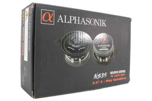 Pair of Alphasonik Car Audio 3.5 2 Way Speakers 90W 3 Ohm NS35