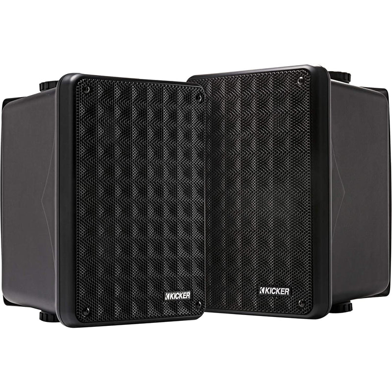 Kicker 2-Way 8 Ohm Full Range Weatherproof Indoor/Outdoor Speaker Pair 46KB6