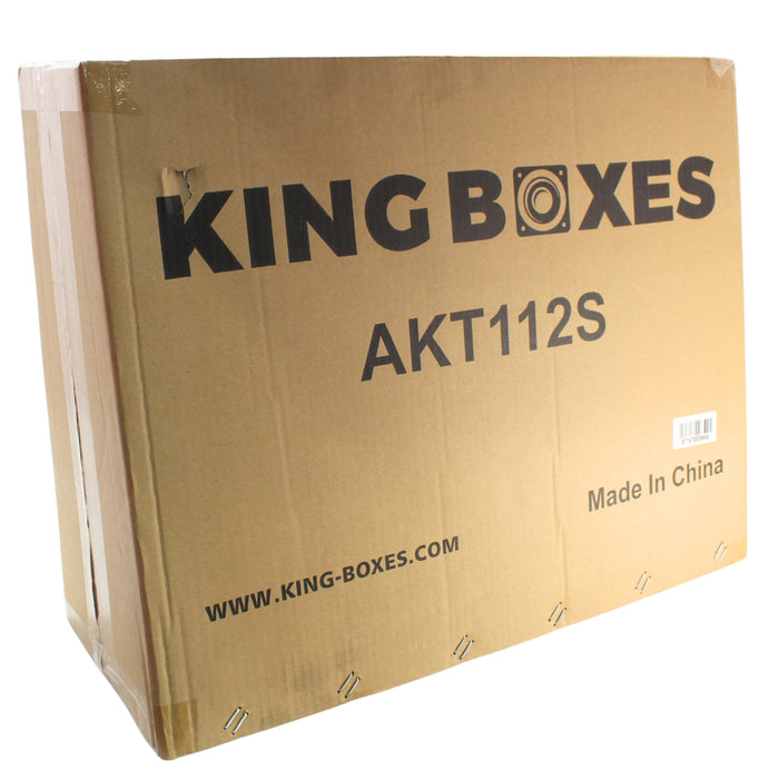 King Boxes 12" Single Sealed Wedge Style Carpeted Truck Subwoofer Enclosure