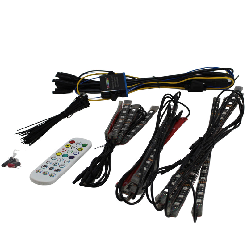 Audiopipe Pipedream Motorcycle RGB LED IPX7 Waterproof Lighting Kit NL-34812-BTS
