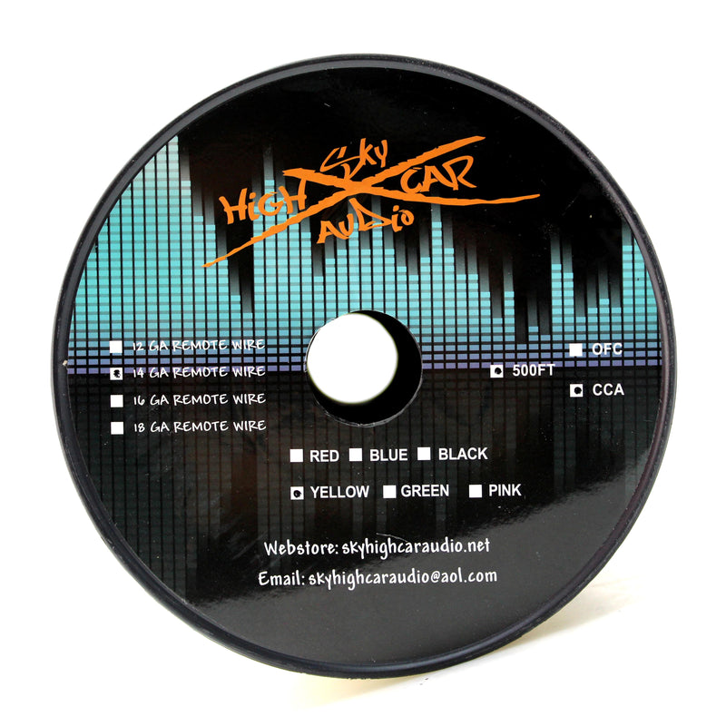 Sky High Car Audio 14 GA CCA Primary/Remote Wire Yellow Lot Cut By The Foot