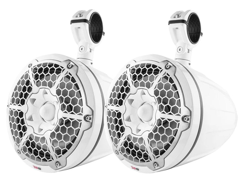 NXL-10TPNEO White 10" 1800W Tower Speakers Waterproof LED RGB Neodymium