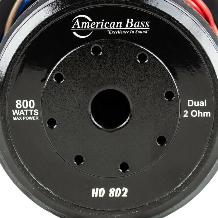 American Bass 8" HD Series 800W Dual 2 Ohm Subwoofer HD-8-D2