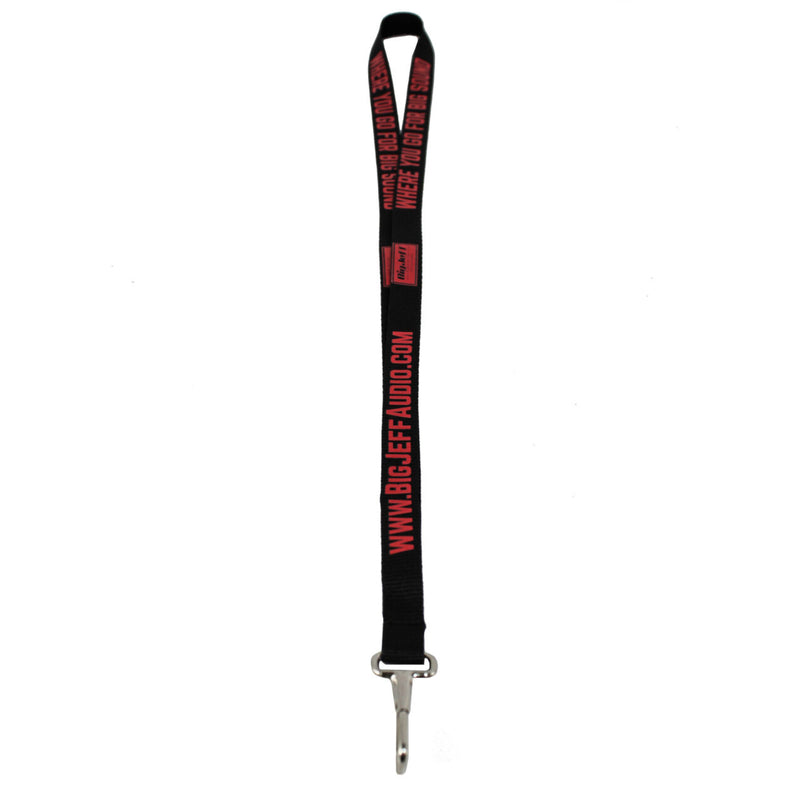 Official Big Jeff Audio 20" Black Logo Lanyard Big Jeff Online