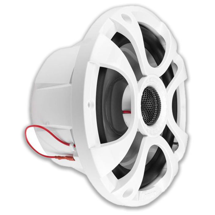 Timpano 6.5 Inch 450 Watt 4 Ohm 2-Way Coaxial Marine Speakers White TPT-CX6MW-4