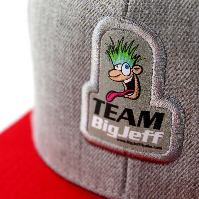 Official Team Big Jeff Audio Hair Tricks Snapback Hat Gray