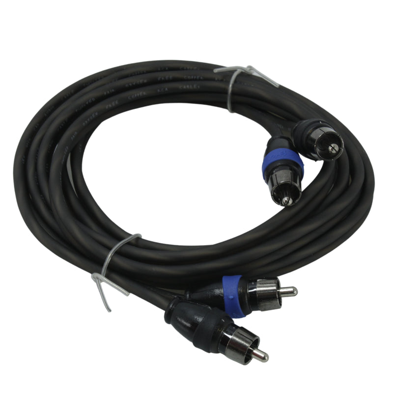 Sky High Car Audio 6 Feet 2-Channel Twisted Metal RCA Cable Wire SHCA-TWRCA-6