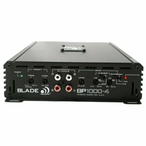 Massive Audio Blade 4 Channel Amplifier Class A/B 1000W 2 Ohm Stable BP1000.4