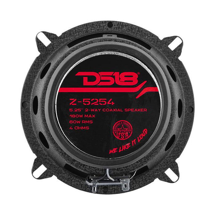 DS18 ELITE Pair of 5.25" Coaxial 180W 4 Ohm 2-Way Speakers ZXI-5254 OPEN BOX