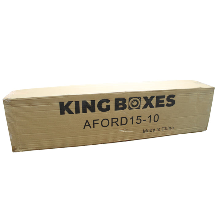 King Boxes 10" Dual DF Sealed Carpet Box for '04-'08 F150 Crew Cab AFORD15-10
