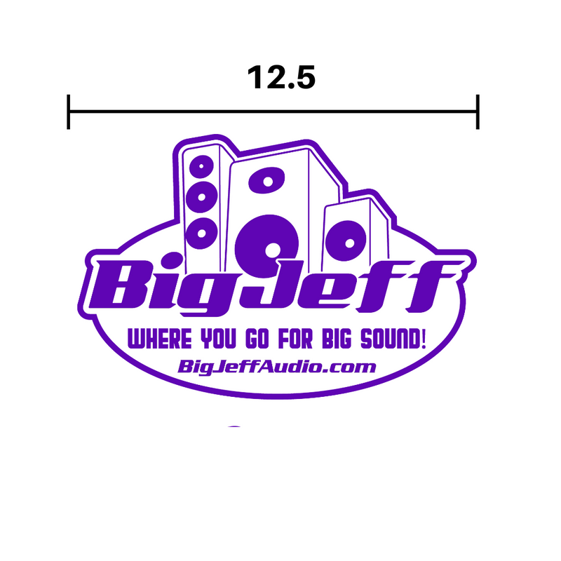Official Big Jeff Audio Logo 12.5 inch Sticker