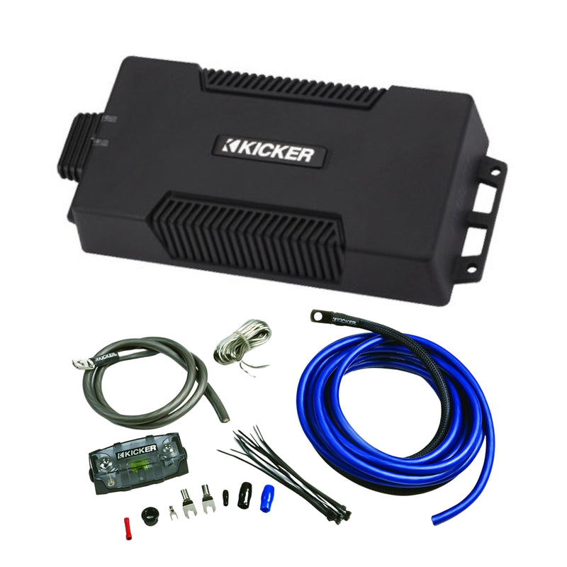 Kicker Waterproof Monoblock Class D 1Ohm 600W RMS Amplifier + Install Kit