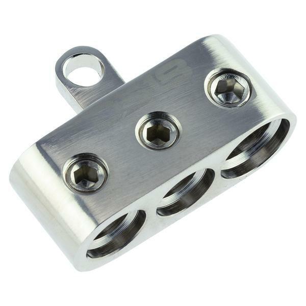 DS18 SB2-PN +/- Competition Distribution Block Nickel Plated Copper - Big Jeff Online Inc