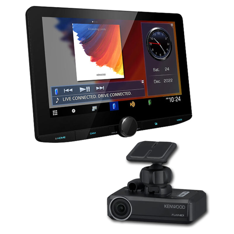 Kenwood DMX1037S Digital Multimedia Receiver & Kenwood DRV-N520 Drive Recorder