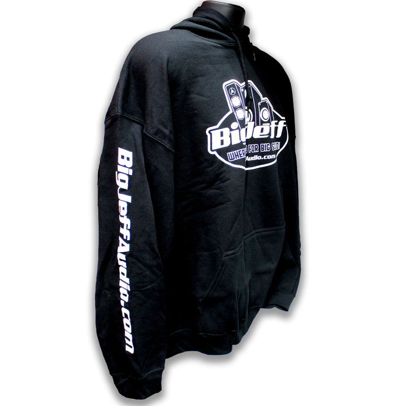 Official Big Jeff Audio Cotton Polyester Black Unisex Hoodie with Logo
