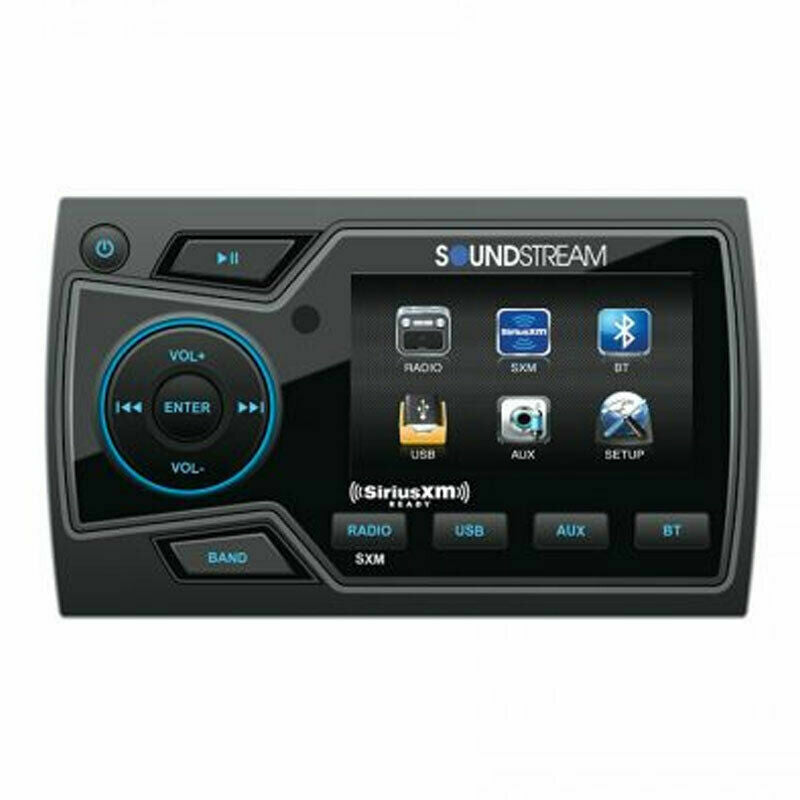 Soundstream SiriusXM Ready, MP3, USB/AUX, Bluetooth Marine AM/FM Radio w/ Remote
