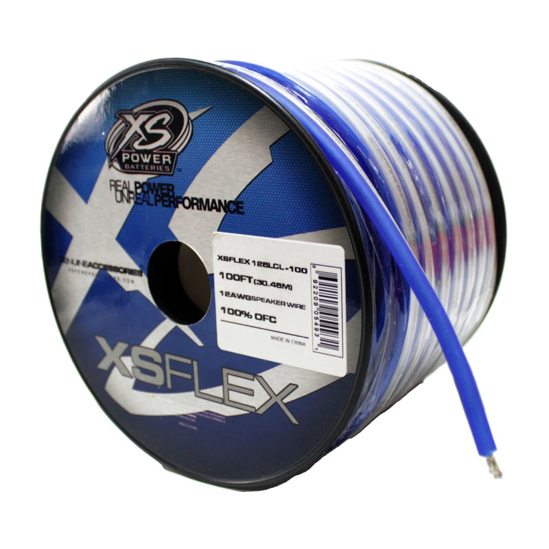XS Power 12 AWG 100% OFC XS Flex Speaker Wire Blue/White Lot Cut By The Foot