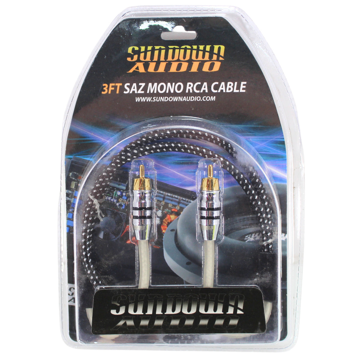 Sundown Audio Mono/Single Channel SAZ RCA Interconnect Cables 1.5ft