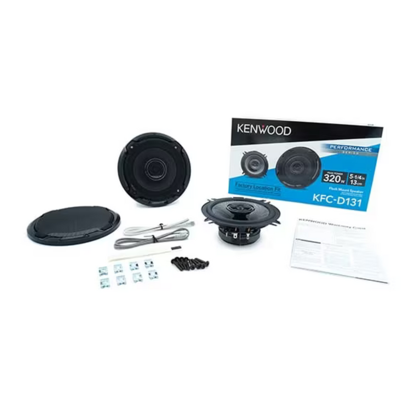 Kenwood D-Series 2-Way Speaker System (5-1/4 Inches, 320W Max Power) KFC-D131