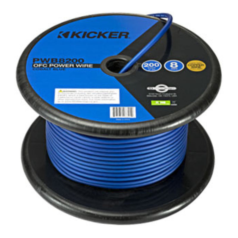 Kicker 8 Gauge OFC Power/Ground Wire Cobalt Blue Lot Cut By The Foot