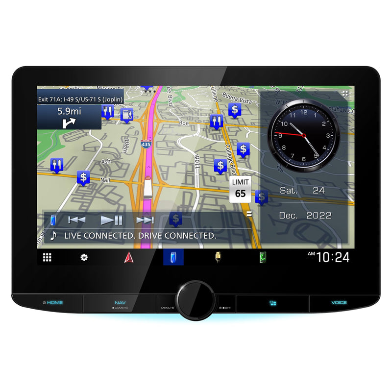 Kenwood 10.1" Touchscreen BT RV/Truck Garmin Navigation Receiver DNR1008RVS