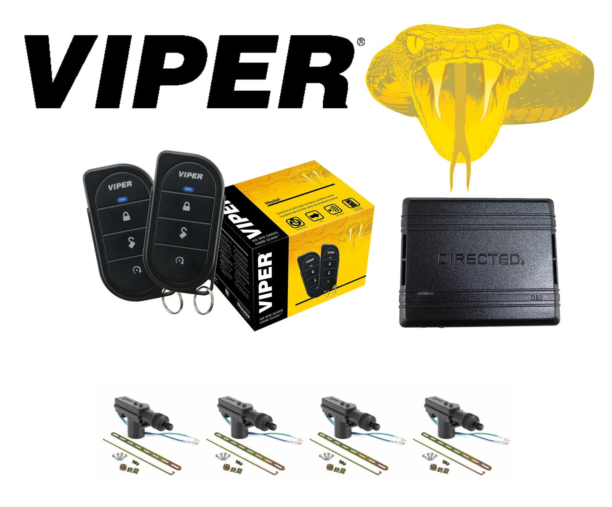 Viper 1Way Security and Remote Start +DB3 Bypass Module +4 Door Locks