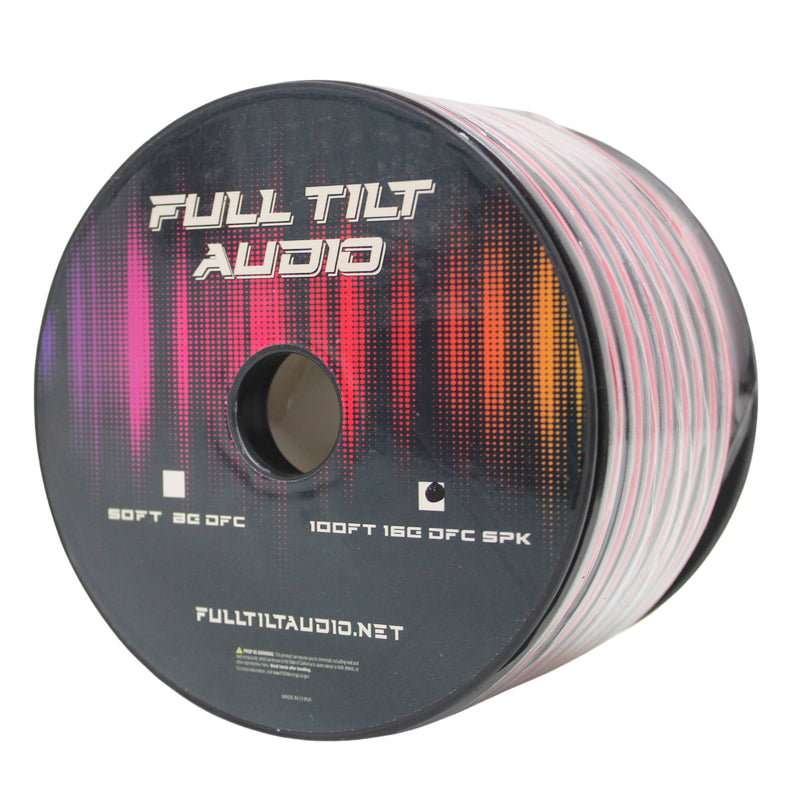 Full Tilt Audio 16 GA Tinned OFC Speaker Wire Red/Black Lot Cut By The Foot