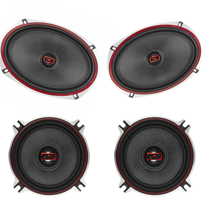 DS18 Pair of EXL-SQ 6x9" + Pair of EXL-SQ 5.25" Speakers Combo 1800 Watts - Big Jeff Online Inc